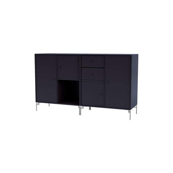 COUPLE Sideboard with Chrome Legs, 147 shadow, Montana Furniture