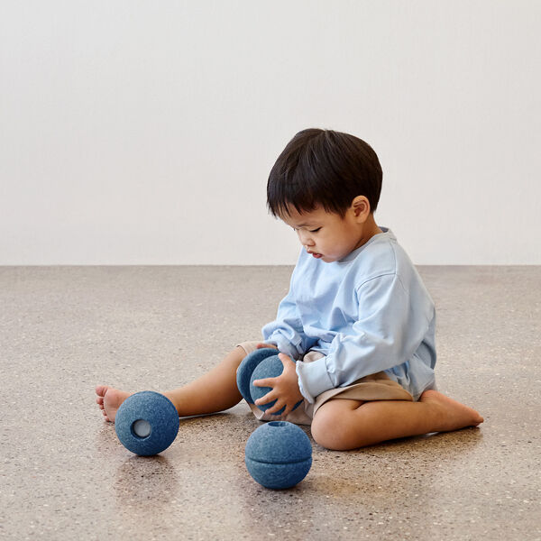 3 x Foam Balls, deep blue/sky blue, MODU