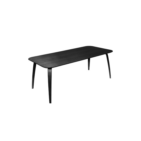 GUBI Rectangular Dining Table, black stained ash, GUBI
