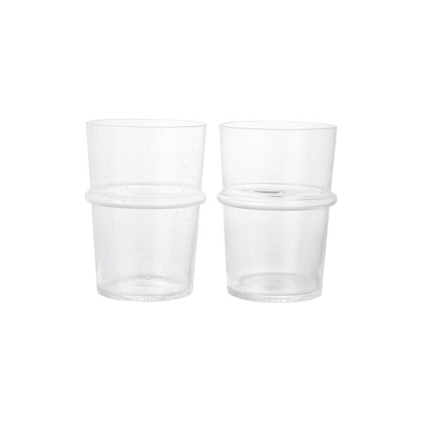Boya&nbsp;Tall&nbsp;Glasses&nbsp;2 stk., clear with bubbles, Ferm Living