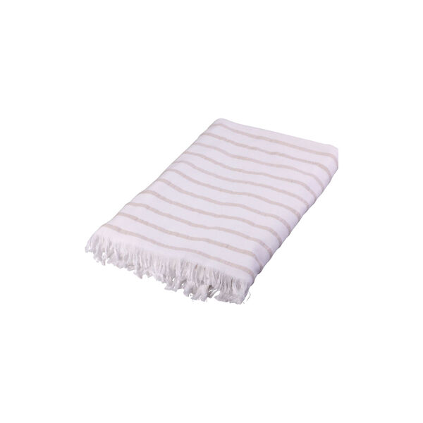 Hammam Towel, sand beige stripes, Home by Ilse Jacobsen