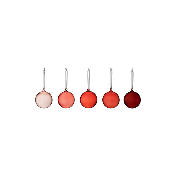 Glass Ball 5 pcs, red Glass Ball 5 pcs, red, Iittala
