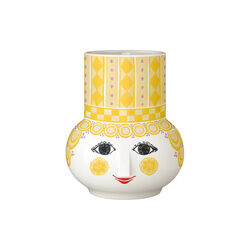 Olga Candle holder, yellow, Bjørn Wiinblad