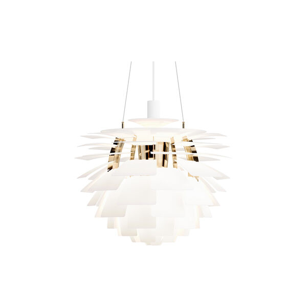 PH Artichoke, soft white/brass metallised PH Artichoke, soft white/brass metallised, Louis Poulsen
