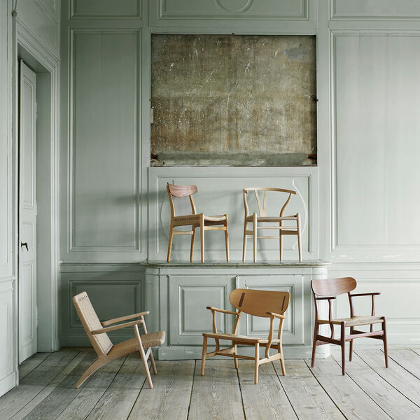 CH25 Lounge Chair, soap treated oak/natural, Carl Hansen & S&oslash;n