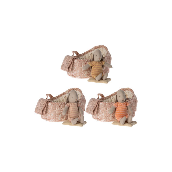 Bunny&nbsp;in&nbsp;Carry&nbsp;Cot, pink, Maileg