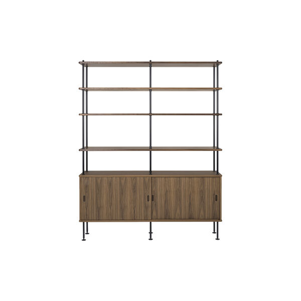 BM0253-1 Shelving System, oiled walnut/black BM0253-1 Shelving System, oiled walnut/black, Carl Hansen & Søn