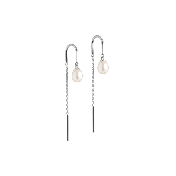 Eleanor Earring, silver/pearl, ENAMEL Copenhagen