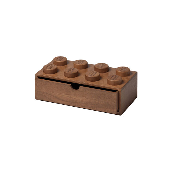 LEGO® 2x4 Desk Drawer, dark stained oak, Room Copenhagen