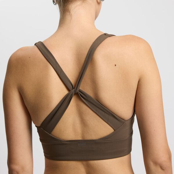 Butter Soft Sports Bra Seinna, dark brown, Rethinkit