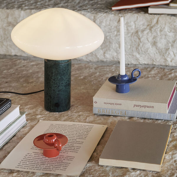 Momento JH39 Candleholder, azure, &Tradition