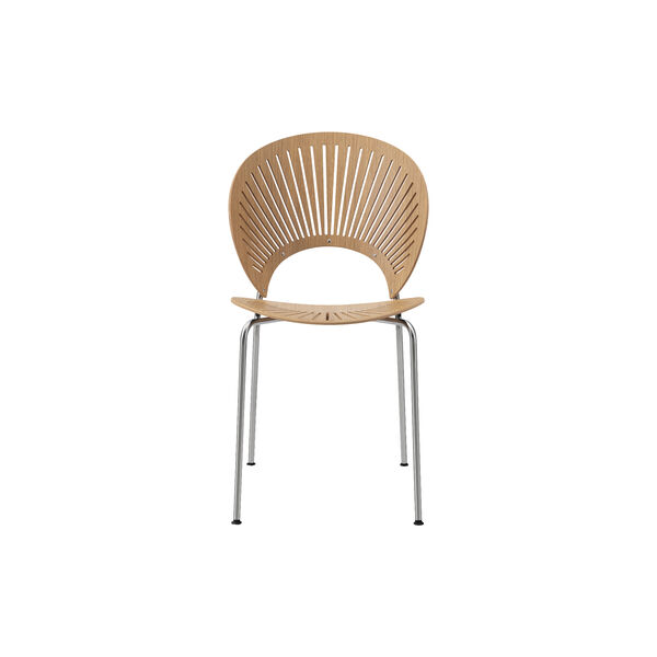 3398 Trinidad Chair, oiled oak/chrome, Fredericia Furniture