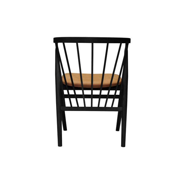 Sibast No 8 Dining Chair, black lacquered oak/cognac, Sibast Furniture