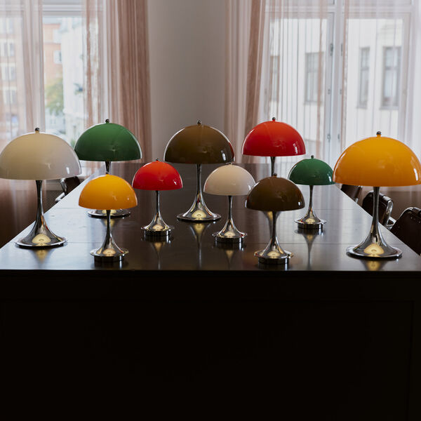 Panthella 250 Original Portable Table Lamp, opal red, Louis Poulsen