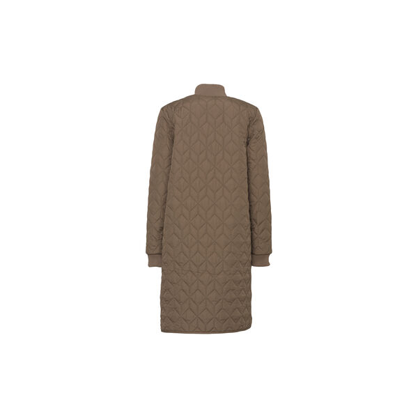 Long Quilt Jacket, mud, Ilse Jacobsen Hornb&aelig;k