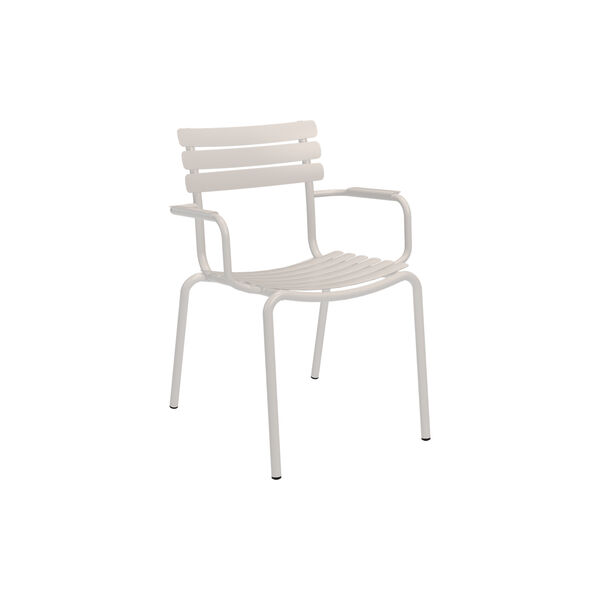 ALUA Dining Chair with Armrest, muted white, HOUE