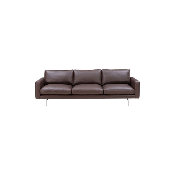 Edge V1 3-seater Sofa, faith dark brown, Wendelbo