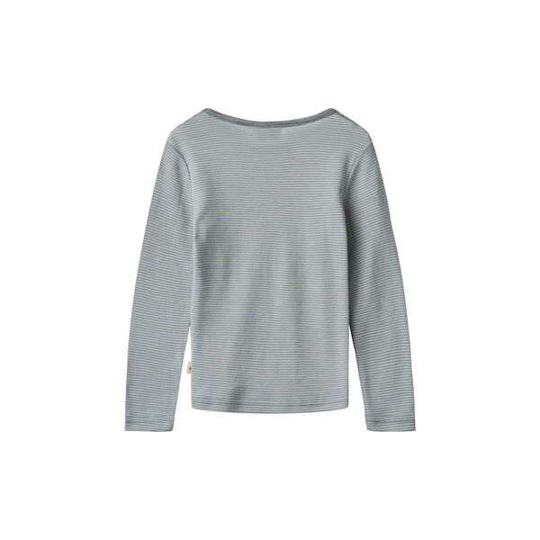 Wool T-Shirt L/S Alfie, 1433 navy stripe, Wheat