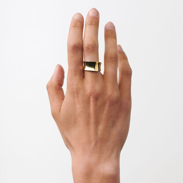 Reflection Ring, gold plated, Pernille Corydon Jewellery