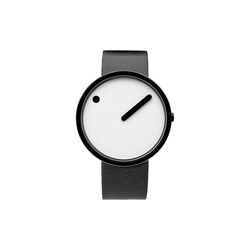 PICTO Wrist Watch, white/matt black/black, PICTO