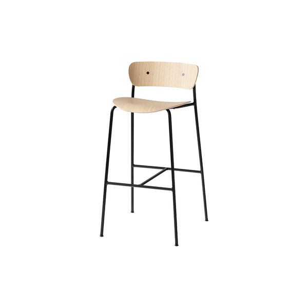 Pavilion AV7 Counter Stool, oak/black, &Tradition