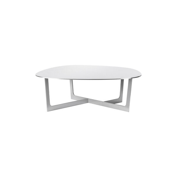 Insula Coffee Table, brushed aluminium, Fredericia Furniture