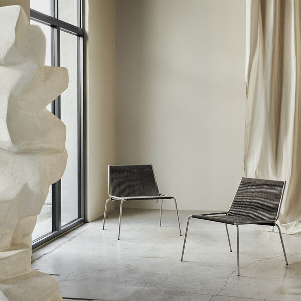 Noel Lounge Chair, steel/dark grey, Thorup Copenhagen