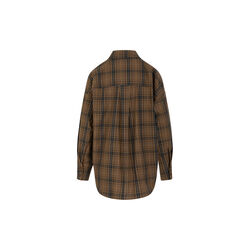 CC Heart ALIA loose shirt, golden brown check, Coster Copenhagen