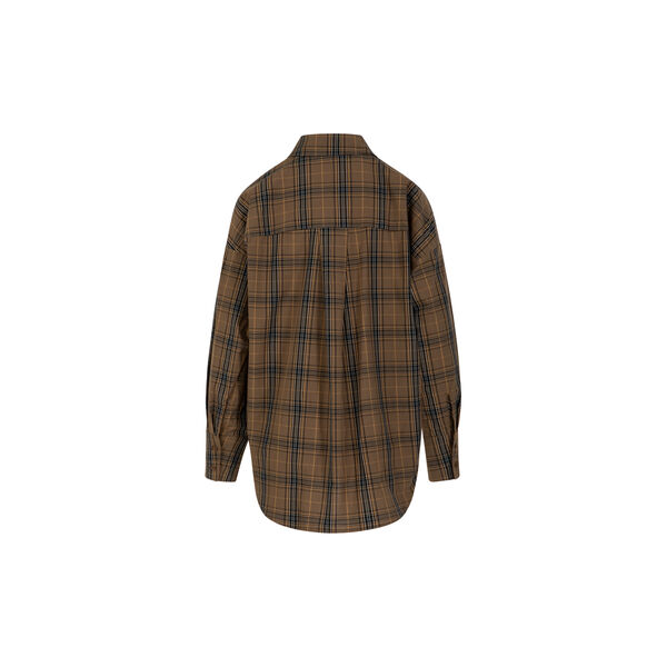 CC Heart ALIA loose shirt, golden brown check CC Heart ALIA loose shirt, golden brown check, Coster Copenhagen