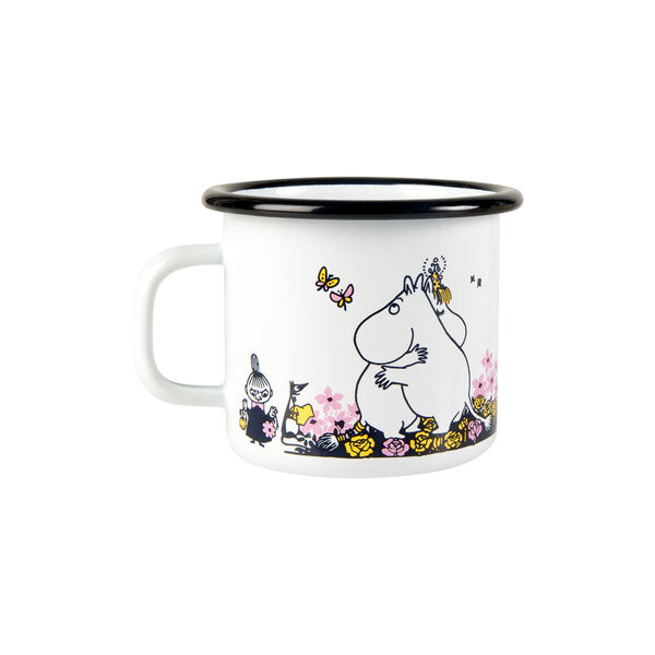 Hug Enamel Mug, white, Muurla