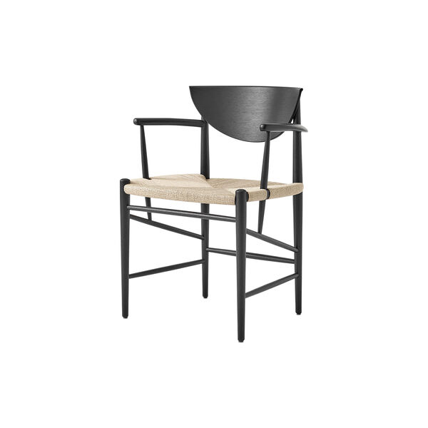 Drawn HM4 Dining Chair, black lacquered oak, &Tradition