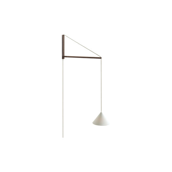 Suspended Wall Lamp, smoked oak/white, MOEBE