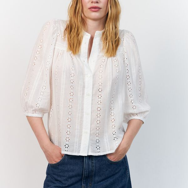 JuneLL Shirt 3/4, white, Lollys Laundry
