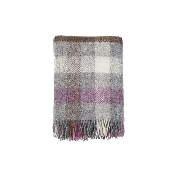 Gotland multi wool blanket, multi pink Gotland multi wool blanket, multi pink, Klippan Yllefabrik