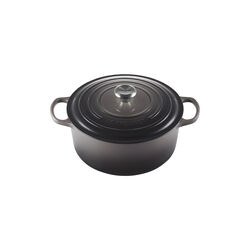 Signature round cast iron pot &Oslash; 28 cm, flint, Le Creuset