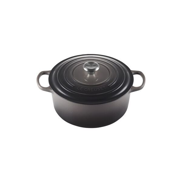 Signature round cast iron pot &Oslash; 28 cm, flint, Le Creuset