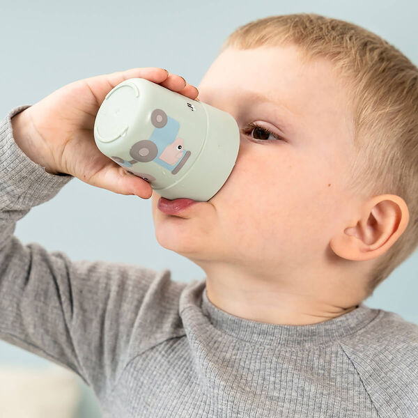 Tiny Farm Foodie Dinner Set with Suction, green Tiny Farm Foodie Dinner Set with Suction, green, Done by Deer