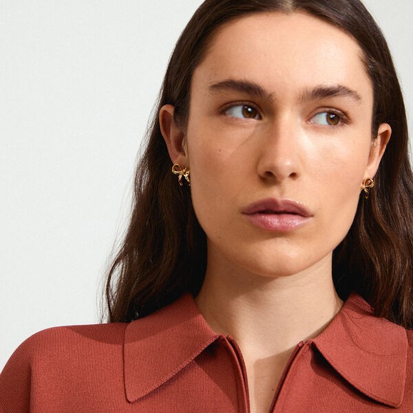 CASSIAN Studs, gold plated, Pilgrim