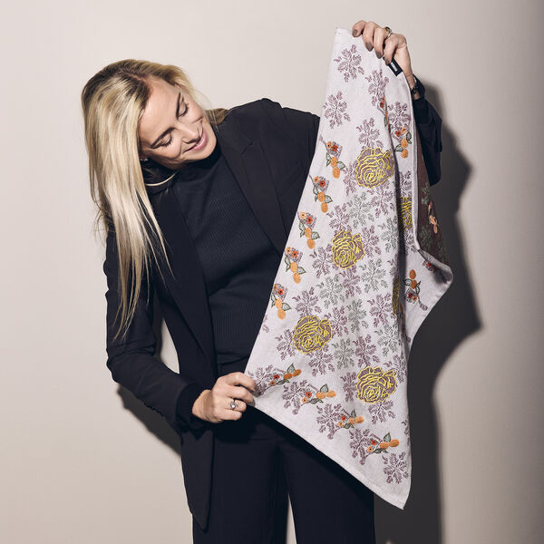 Jacquard & Embroidery Organic Tea Towel, Humdakin