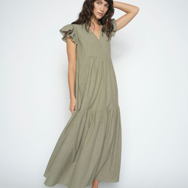 MMWaldy Izha Dress, burnt olive, MOS MOSH