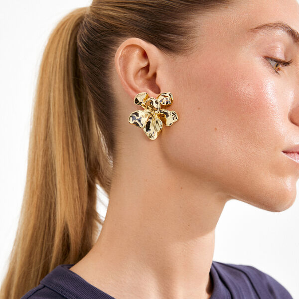 HALEN earrings, gold plated, Pilgrim