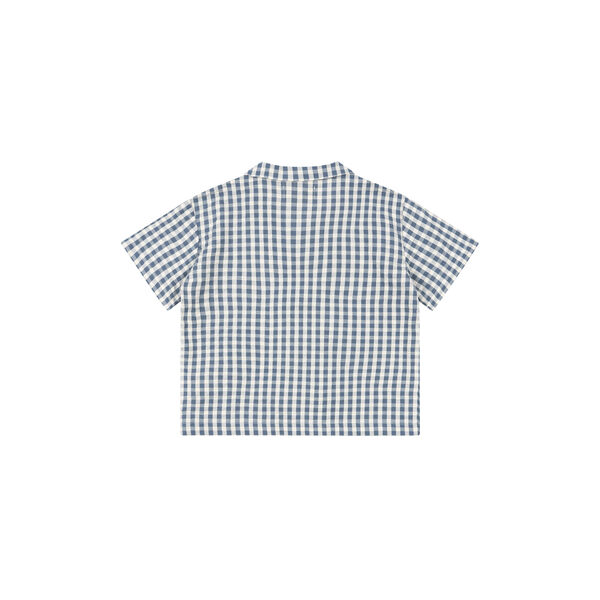 Kim SS Shirt, captains blue check Kim SS Shirt, captains blue check, Konges Sløjd