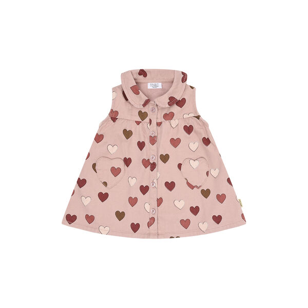Hckatinka Fine Twill Old Hearts Everyday Dress, adobe rose Hckatinka Fine Twill Old Hearts Everyday Dress, adobe rose, Hust & Claire