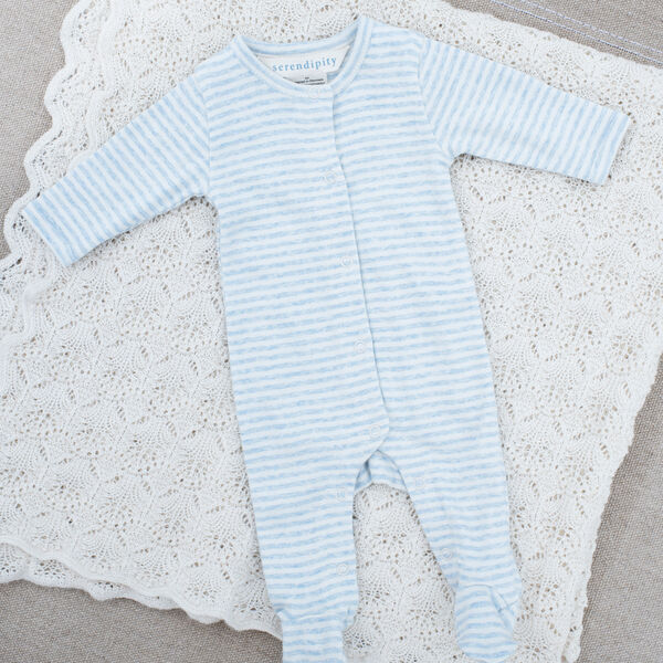 Newborn Stripe Suit, mist/offwhite, Serendipity