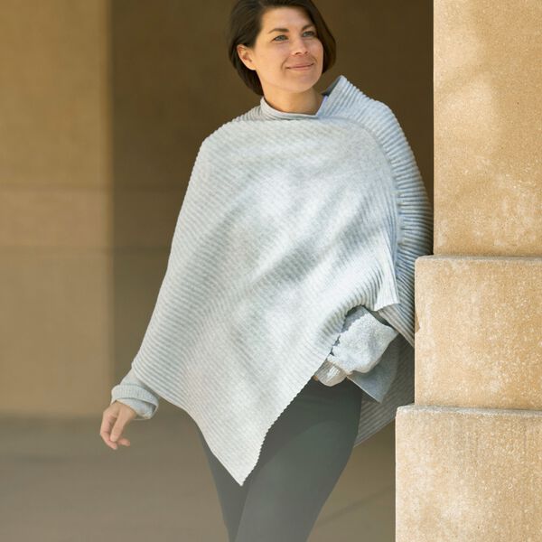 Pleece Poncho, light grey Pleece Poncho, light grey, Design House Stockholm