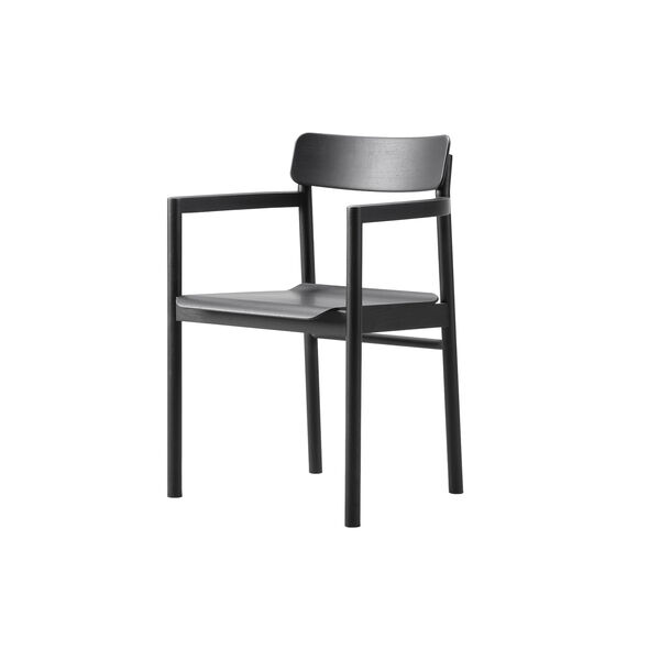 Post Chair, black lacquered oak, Fredericia Furniture