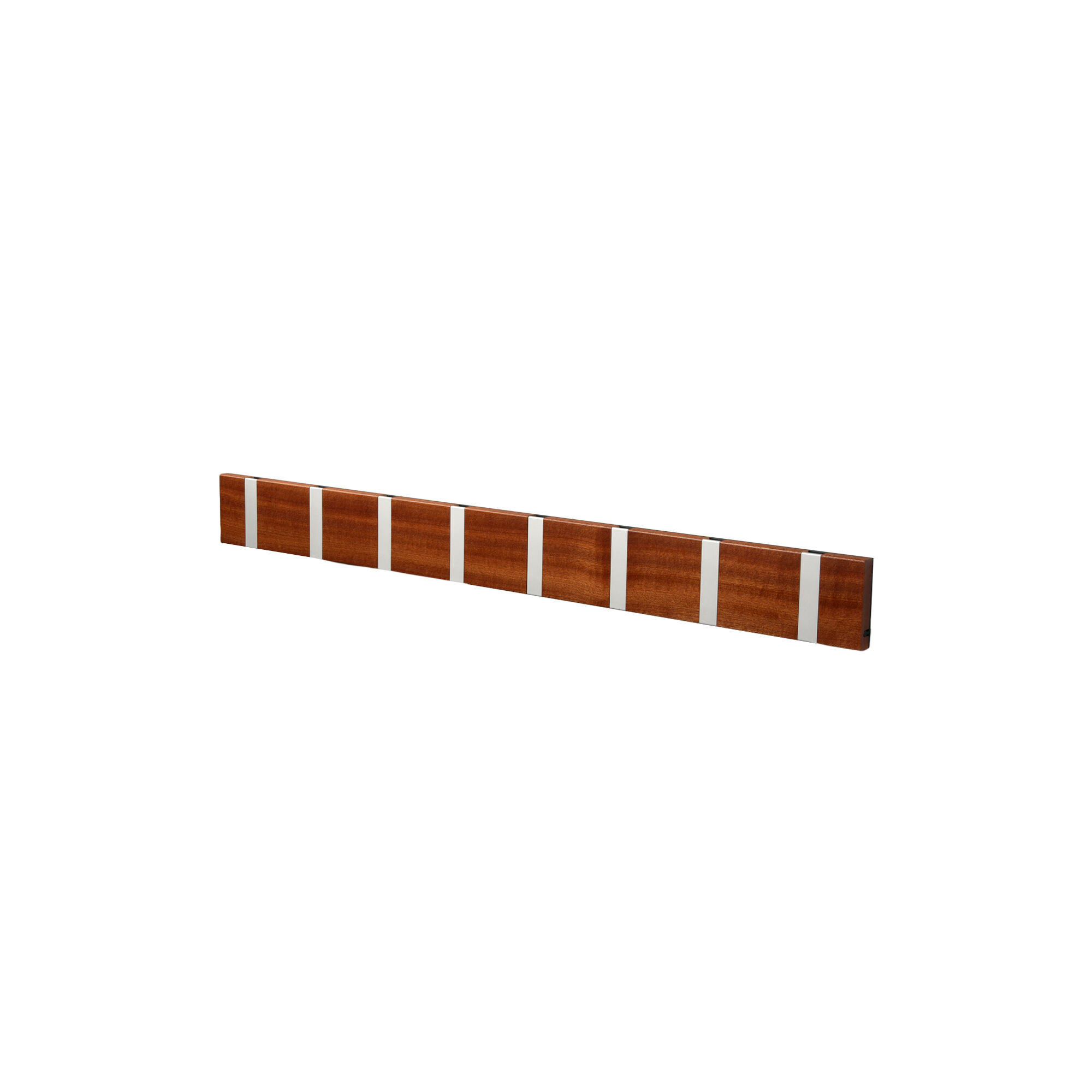 KNAX Horizontal 8 Coat Rack mahogany grey