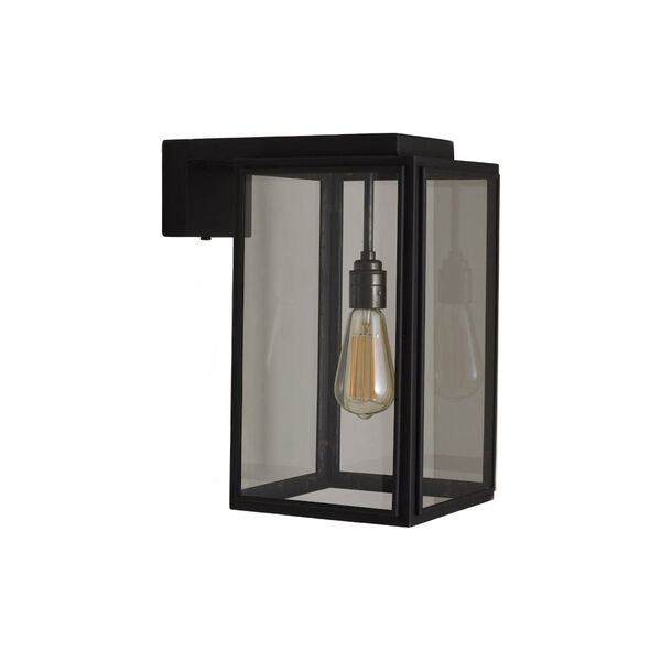 Small Portico Wall Light, weathered brass/clear, Original BTC