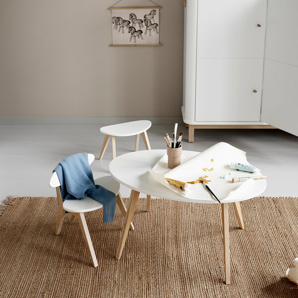 Wood PingPong Chair, white/oak, Oliver Furniture