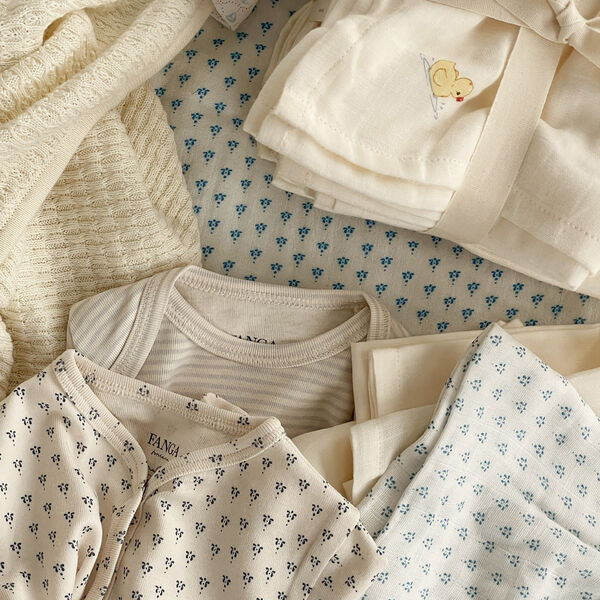 Bellini 3 Pack Muslin Cloth, punto blu, Konges Sløjd